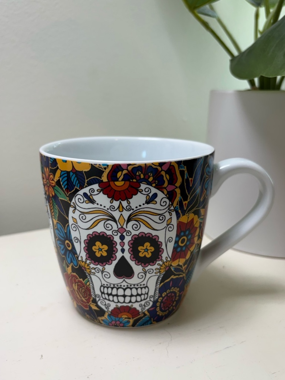 Williams Sonoma Day of the Dead Porcelain Mug.
